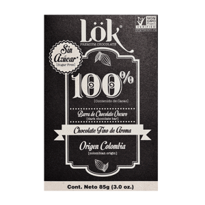 Barra De Chocolate Lok 100% Origen Colombia x85gr