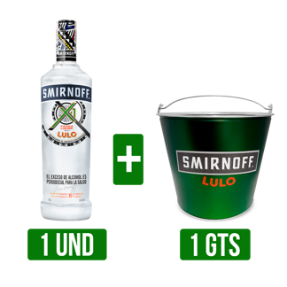 Vodka Smirnoff X1 Lulo Botella x750ml Gts  Hielera X1