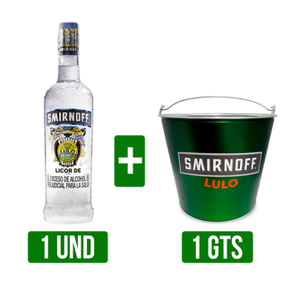 Vodka Smirnoff X1 Lulo Sin Azúcar x750ml Gts  Hielera X1