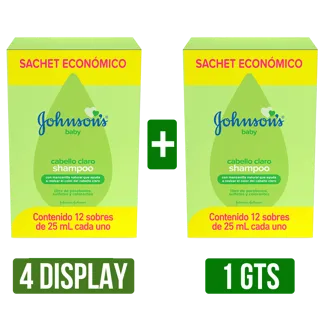 4Dp Shampoo Johnson’S Gts Shampoo Johnson’S (Baby Claro Sachet x12Und x25ml)