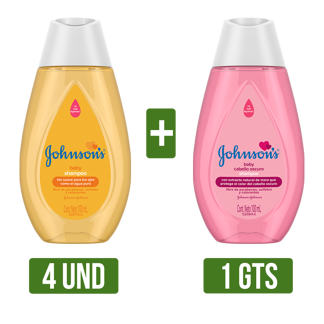 4Un Shampoo Original Gts Shampoo Johnson´S Baby Cabello Oscuro (x12Un x100ml)