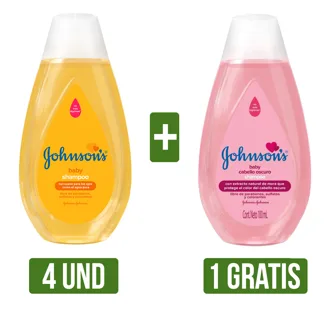 4Und Shampoo Original Gts Shampoo Johnson´S Baby Cabello Oscuro (x12Un x100ml)