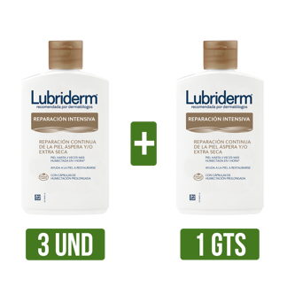 3Un Crema Lubriderm Gts Crema Lubriderm (Reparación Intensiva x120ml)