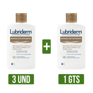 3Un Crema Lubriderm Gts 1Un Crema Lubriderm (Reparación Intensiva x120ml)
