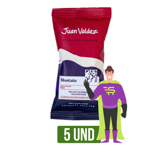 Café Juan Valdez Montaña Tostado Molido x5Un x70gr