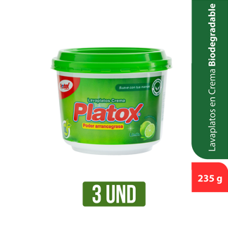 3Un Frotex Lavaplatos Crema Platox Frotex Biodegradablex235gr