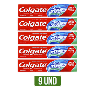 9Unidad Crema Dental Colgate Triple Acción 60ml