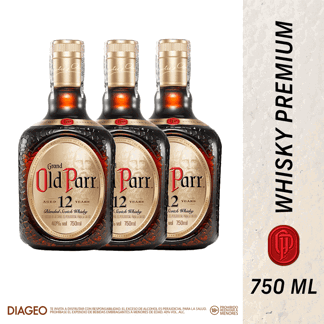 3Un Whisky Old Parr 12años x750ml