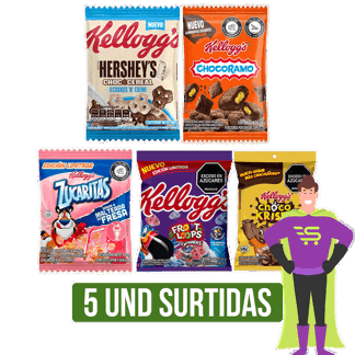 5Un Cereal(Coposx110gr/Hersheysx80gr/Cookiesx90gr/Chocoramox100gr/Malteadax120gr/Spinnersx80gr)