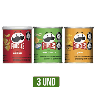 3Un Papas Fritas Pringles(Originalx37gr/Crema Cebollax40gr/Quesox40gr)
