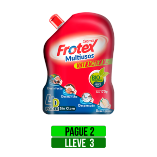 Pague 2 lleve 3 Crema Multiusos Frotex Doypackx170gr