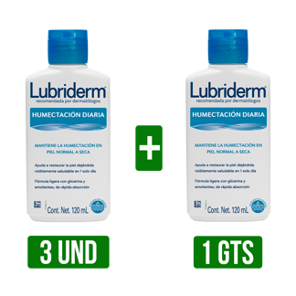 3Un Crema Lubriderm Gts Crema Lubriderm (Humectación Diaria x120ml)