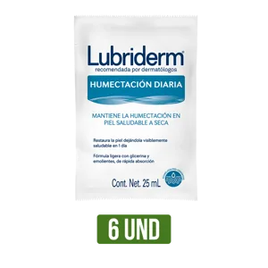 Crema Lubriderm Humectación Diaria Sachet x6Und x25ml
