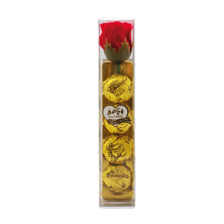 Chocolate T4 Golden Rectangular Con Rosa x50gr