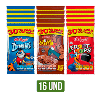 2Dp Cereal Paketicos(Zucaritasx8Unx39gr/Choco Krispisx8Unx39gr/Froot Loopsx8Unx33gr)