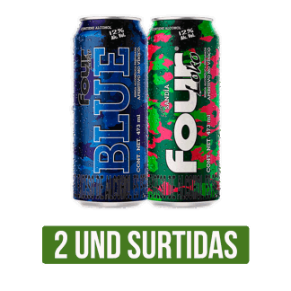 2Un Four Loko Surtido (Blue/Sandia/Ponche/Gold/Purple)x473ml