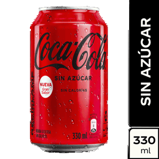 Gaseosa Coca-Cola Sin Azúcar Lata x330ml