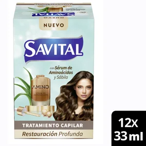 Tratamiendo Capilar Savital Aminoacidos x12Un x33ml