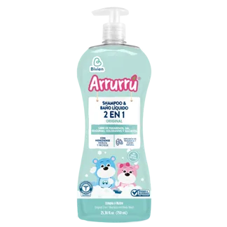 Shampoo Y Baño Líquido 2 en 1 Arrurrú Original x750ml