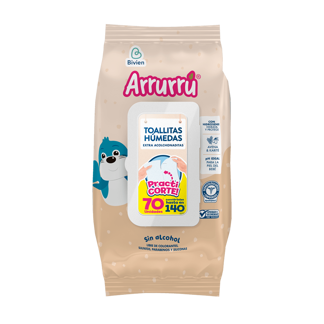 Toallitas Húmedas Arrurrú Extra Acolchonaditas Avena & Karité x70 Toallitas