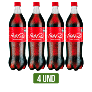 4Un Gaseosa Coca-Cola Botella Pet x1500ml