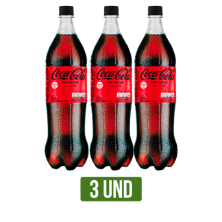 3Un Gaseosa Coca-Cola Sin Azúcar Pet 1500ml