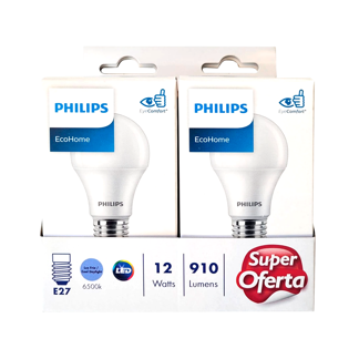 Bombillos Led Philips 12W Packx2 Luz Blanca x2Un