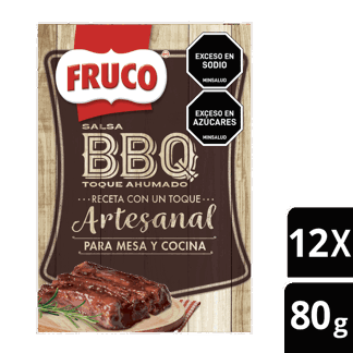 Salsa BBQ Artesanal Fruco Sachet x12Un x80gr