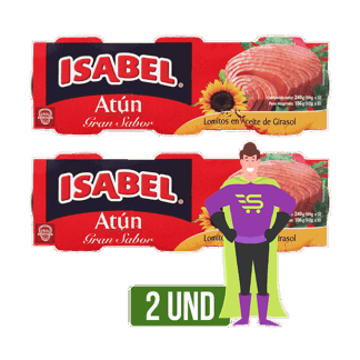 2Display Atún Isabel Pack x3un x80gr Aceite