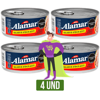 4Un Atún Rallado Alamar En Aceite x150gr