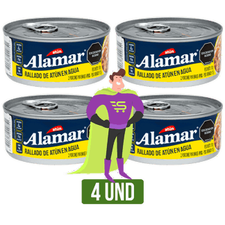 4Un Atún Rallado Alamar En Agua x150gr