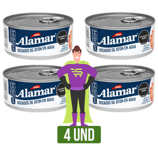 4Un Atún Alamar Bocados Agua x140gr