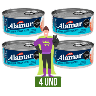 4Un Atún Alamar Bocados Aceite x140gr