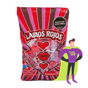 Chupeta Labios Rojos x40Un x10gr