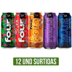 12Un Fourloko Surtido (Sandia/Ponche/Gold/Purple/Blue) x473ml