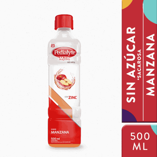 Pedialyte Max Zinc 60 Meq x500ml Manzana