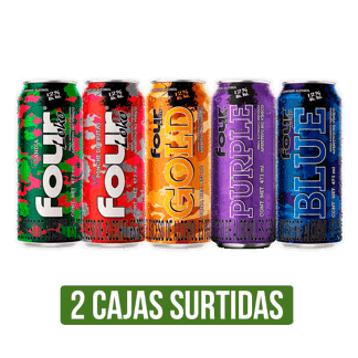 2Cj Fourloko Surtido (Sandia/Ponche/Gold/Purple/Blue)x473ml