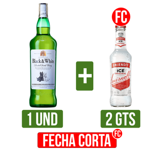 Black & White x700ml Gts  2Un Smirnoff Ice x275ml