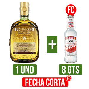 Buchanan´s Master x750ml Gts  8Un Smirnoff Ice x275ml