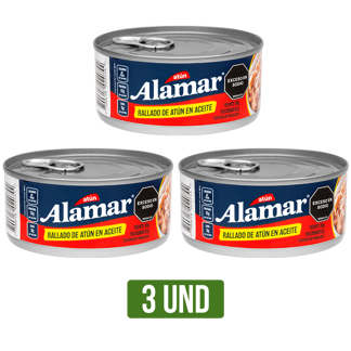 3Un Atún Rallado Alamar En Aceite x150gr