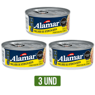 3Un Atún Rallado Alamar En Agua x150gr