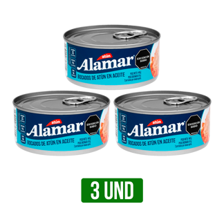 3Un Atún Alamar Bocados Aceite x140gr