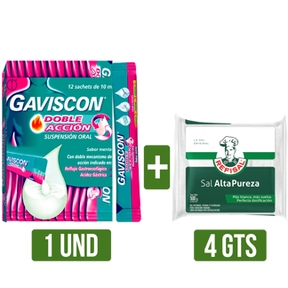 Gaviscon Doble Accion Sachet Gts 4Un Sal Refisal x500gr