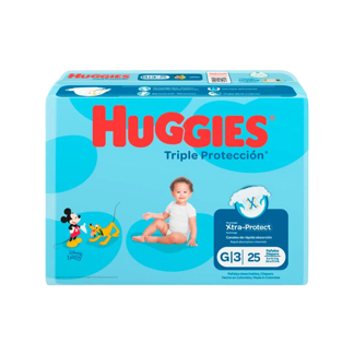 Pañal Huggies Triple Protección Etapa 3 x25 Pañales