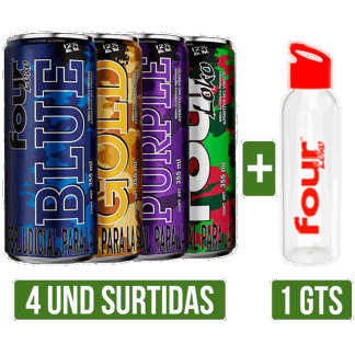 4Un Fourloko Surtido (Blue/Gold/Purple/Sandia)x355ml Gts Termo Fourloko surtido