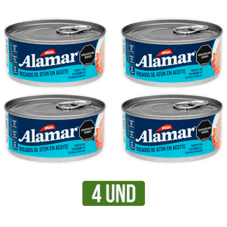 4Un Atún Alamar Bocados Aceite x140gr