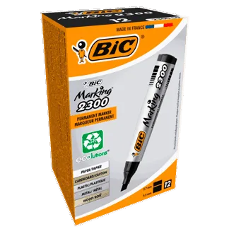 Marcador Permanente Bic 2300 Negro x12 Marcadores