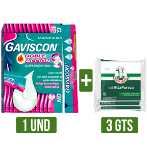 Gaviscon Doble Accion Sachet x12Un Gts 3Un Sal Refisal x500gr