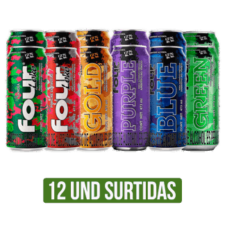 12Un Four Loko Surtido (Sandia/Ponche/Gold/Purple/Blue/Green/Lulo)x473ml