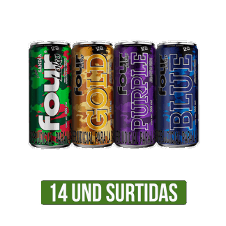 14Un Four Loko Surtido (Sandia/Gold/Purple/Blue)x355ml